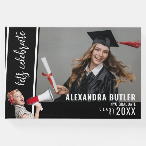 Black Autograph Keepsake Class of 2023 Graduation Guest Book