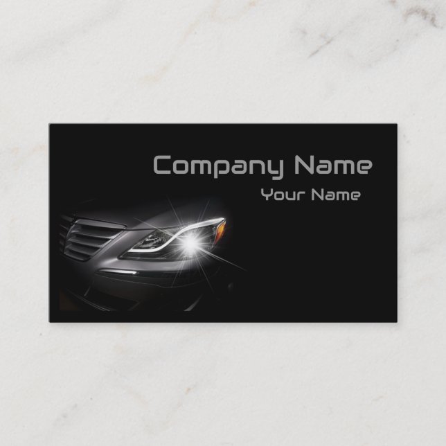 Black Automotive Business Card (Front)