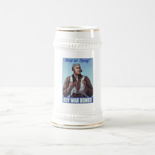 Black Aviators: U.S. WW2 Military Fighting Service Beer Stein