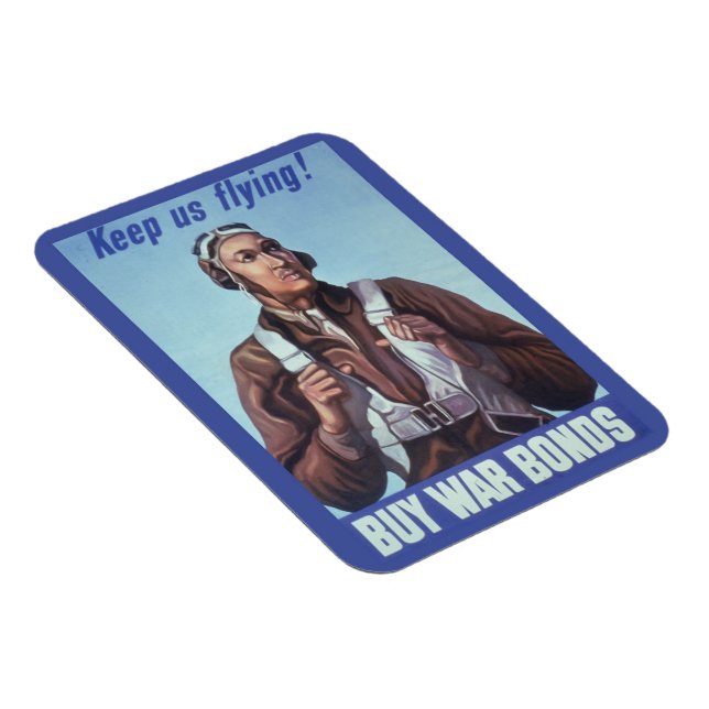 Black Aviators: U.S. WW2 Military Fighting Service Magnet (Right Side)