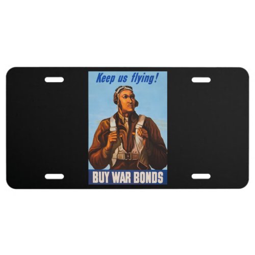 Black Aviators US Fighter Pilots of WW2  License Plate