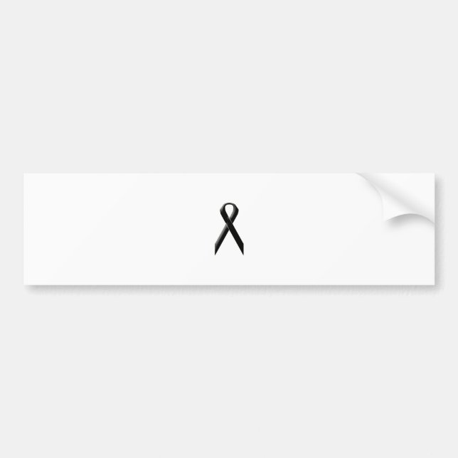 Black awareness ribbon bumper sticker (Front)