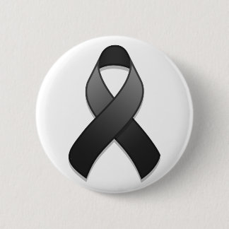 Black Awareness Ribbon Button