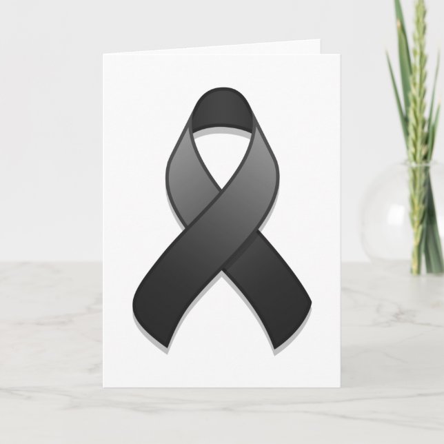 Black Awareness Ribbon Card (Front)