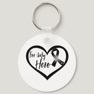 Black Awareness Ribbon For My Hero Keychain