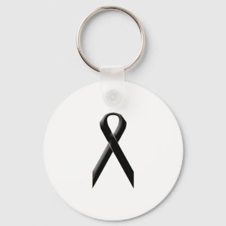 Black awareness ribbon keychain