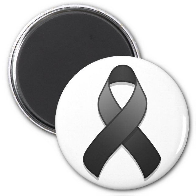Black Awareness Ribbon Magnet (Front)