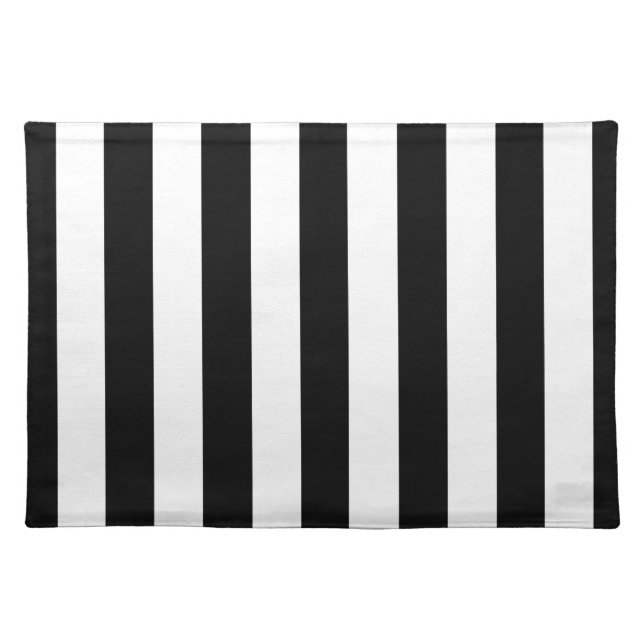 Black Awning Stripe Placemat (Front)