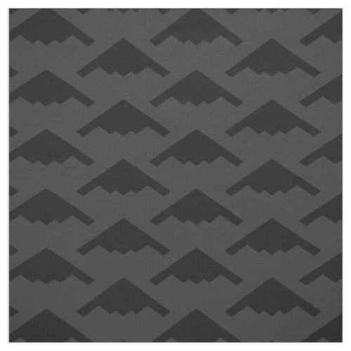 Black B_2 Spirit Stealth Bomber Pattern on Gray Fabric