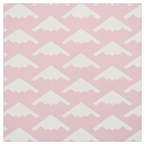 Black B_2 Spirit Stealth Bomber Pattern on Pink Fabric