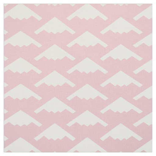 Black B-2 Spirit Stealth Bomber Pattern on Pink Fabric