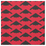 Black B-2 Spirit Stealth Bomber Pattern on Red Fabric