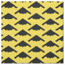 Black B-2 Spirit Stealth Bomber Pattern on Yellow Fabric