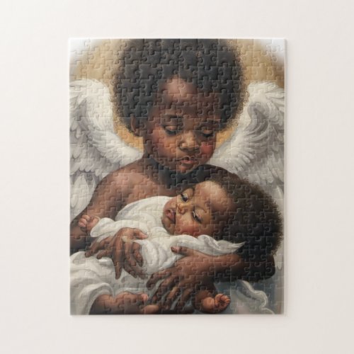 Black baby Angels Jigsaw Puzzle