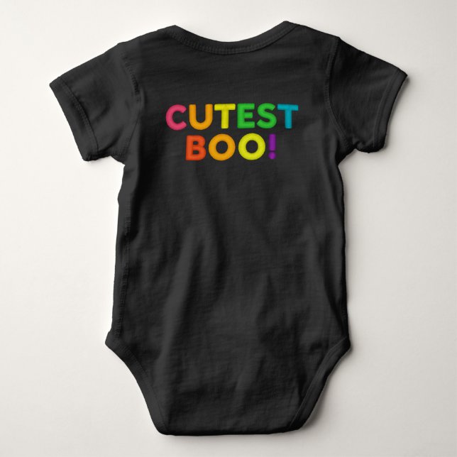Black Baby Body 100 % cotton - Rainbow Kitten Bodysuit (Back)