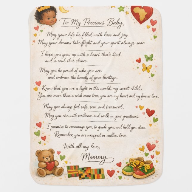 Black Baby Genres Will Steal Your Wor baby blanket (Front)