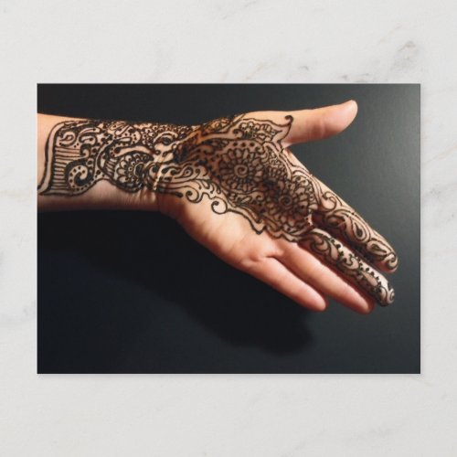 Black Back Henna Postcard