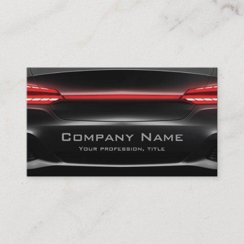 Black Back Of The Car Business Card