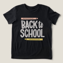 Black Back To School Boys Girls T Shirt Clothing