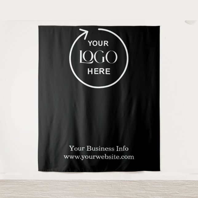 Black Backdrop – Custom Business Event Logo (Front)