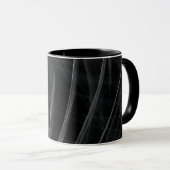 BLACK BACKGROUND AND DELICATE LIGHT BRUSHSTROKES MUG (Front Right)