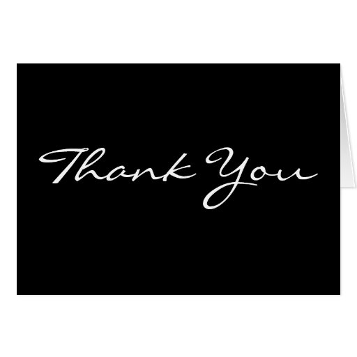 Black Background Business Thank You Cards | Zazzle