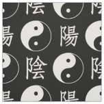 Black Background Chinese Yinyang Pattern Fabric