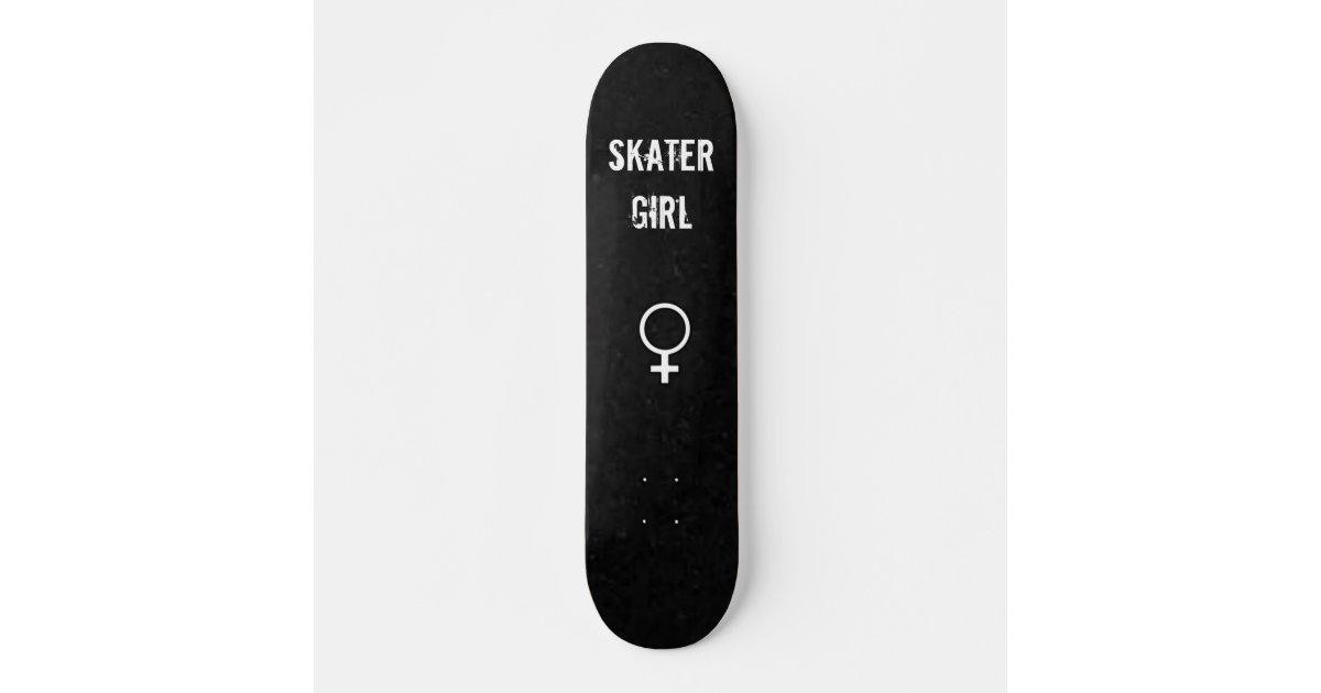 Black Background, Female Symbol, Skater, Girl Skateboard | Zazzle