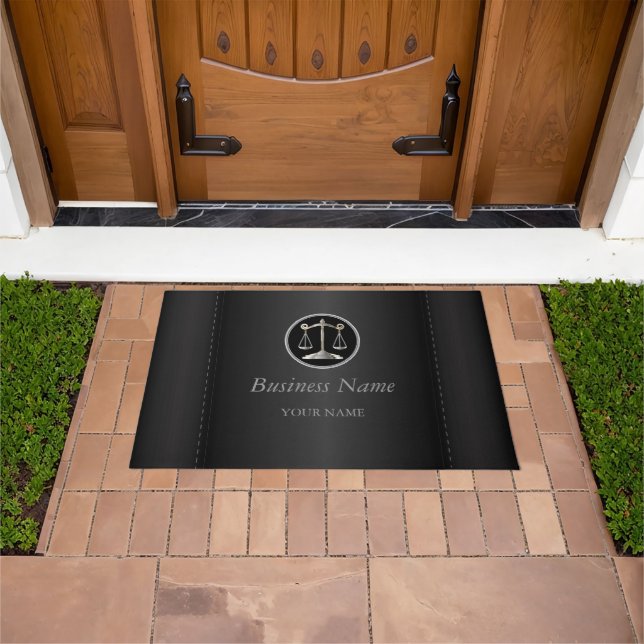 Black Background | Lawyer Doormat (Outdoor)