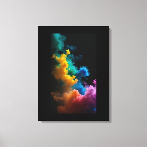 Black Background Stretched Canvas Print