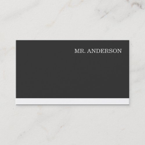 Black Background White Accent Variation Business Card