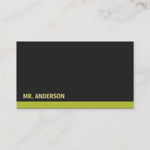 Black Background Yellow Accent Business Card