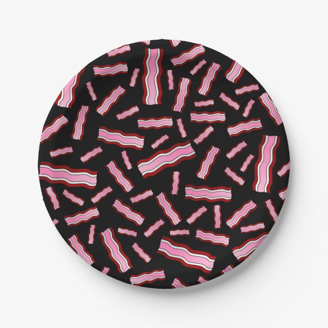 Black bacon paper plates (Front)