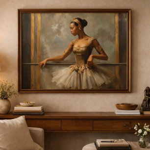 Black Ballerina 36x24 Acrylic Wall Art