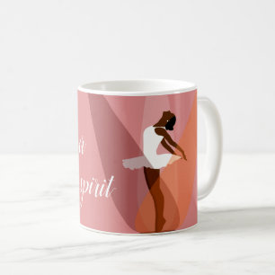 Black Ballerina, black pink ballet dancer Coffee Mug