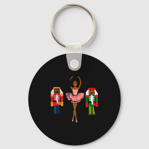 Black Ballerina Christmas Black Nutcracker Xmas Af Keychain