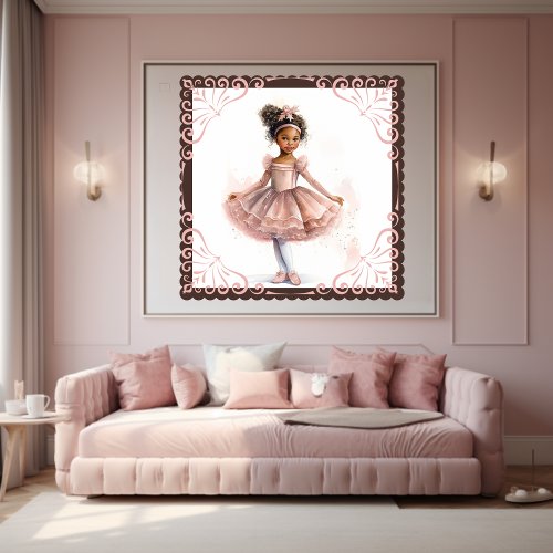 Black Ballerina Pink Tutu Pink Ivy Barrette Poster