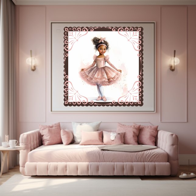 Black Ballerina, Pink Tutu, Pink Ivy Barrette Poster (Creator Uploaded)