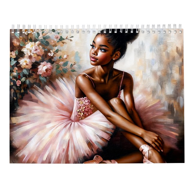 Black Ballerinas Ballet Art Calendar (Back)