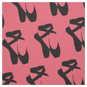 Black ballet pointe shoes fabric