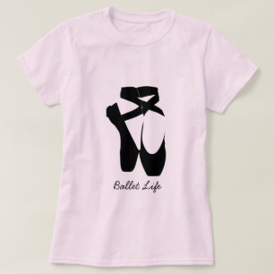 Black ballet pointe shoes T-Shirt