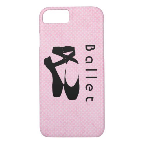 Black Ballet Shoes En Pointe iPhone 87 Case