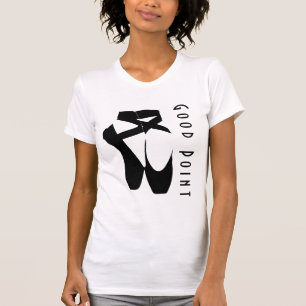 Black Ballet Shoes En Pointe T-Shirt