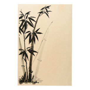 Black Bamboo - Ink Wood Wall Art