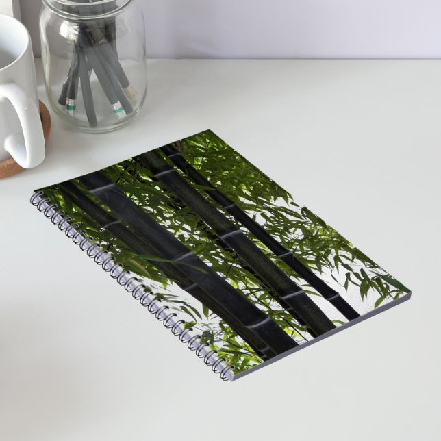 Black Bamboo Plants Floral Notebook (In Situ)