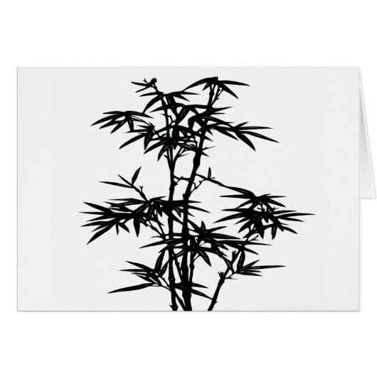 Black Bamboo Silhouette Cards (Front Horizontal)
