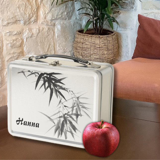 Black Bamboo Twig Metal Lunch Box (Creator Uploaded)
