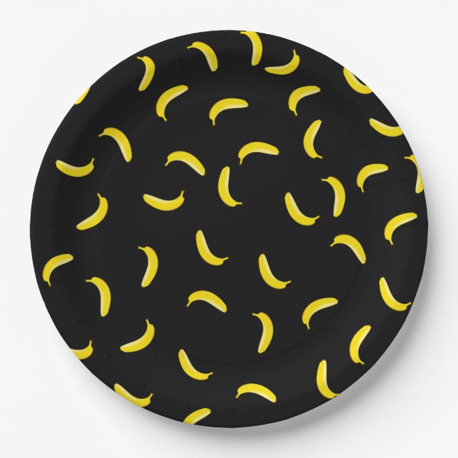 Black Banana Paper Plates (Front)