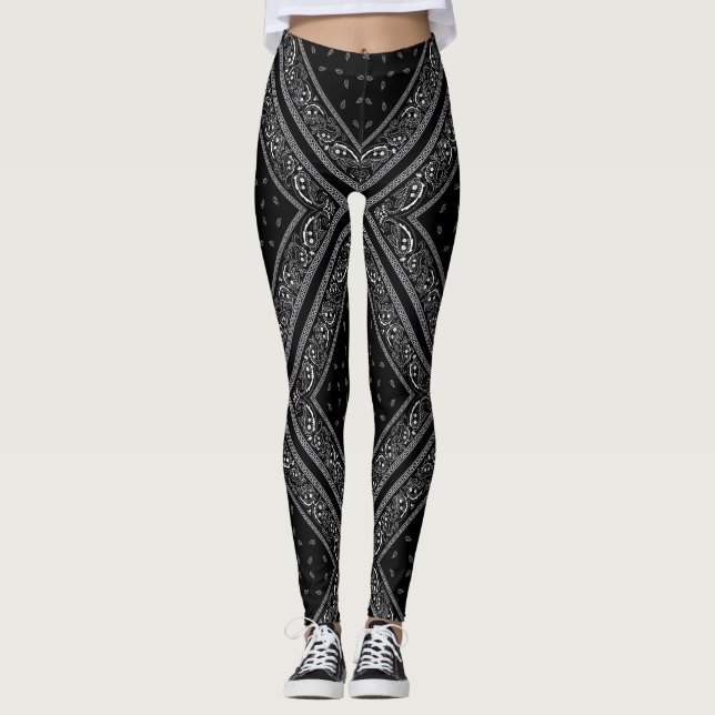 Black Bandana Too Leggings (Front)