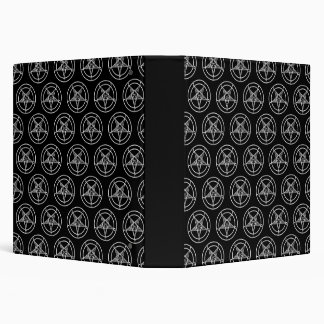 Black Baphomet Pentagram 1.5" Inch  3 Ring Binder